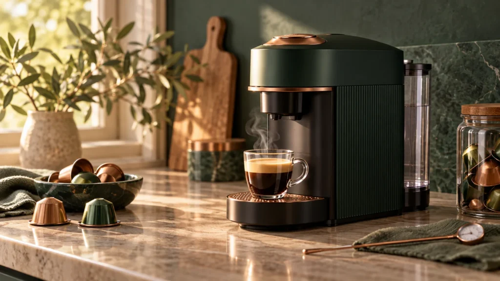 Editorial illustration for Nespresso Vertuo Next coffee not hot enough